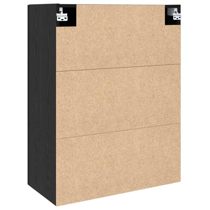 Wandschrank Schwarz Eichen-Optik 69,5 x 34 x 90 cm