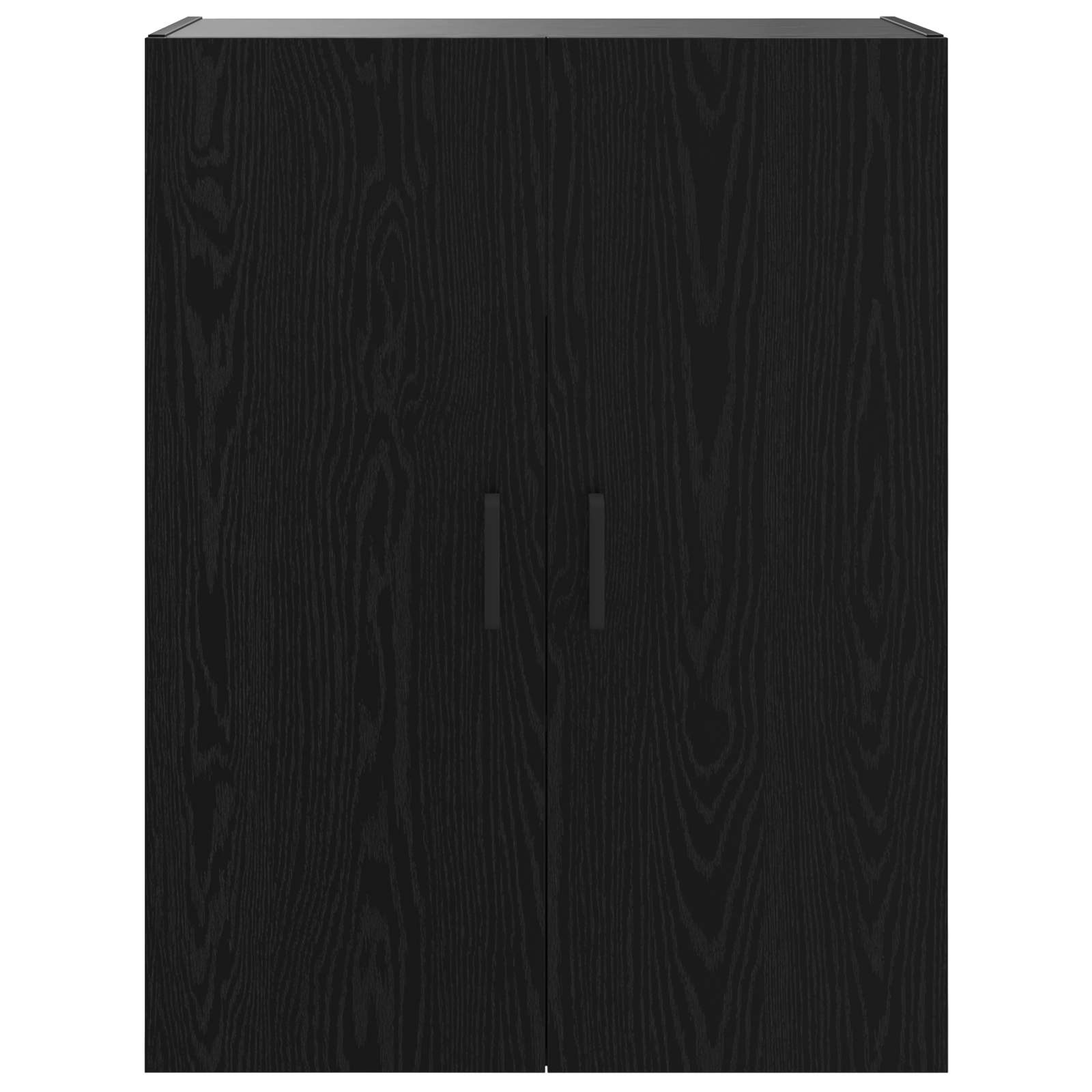 Wandschrank Schwarz Eichen-Optik 69,5 x 34 x 90 cm