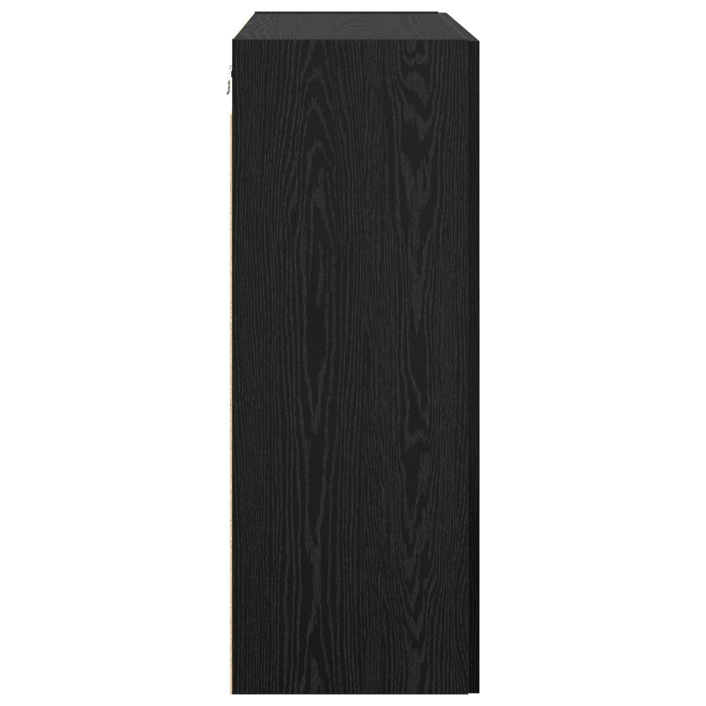 Wandschrank Schwarz Eichen-Optik 69,5 x 34 x 90 cm