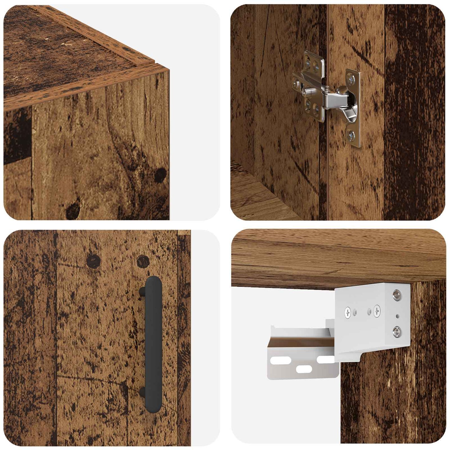 Wandschrank Altholz 69,5 x 34 x 90 cm Holzwerkstoff