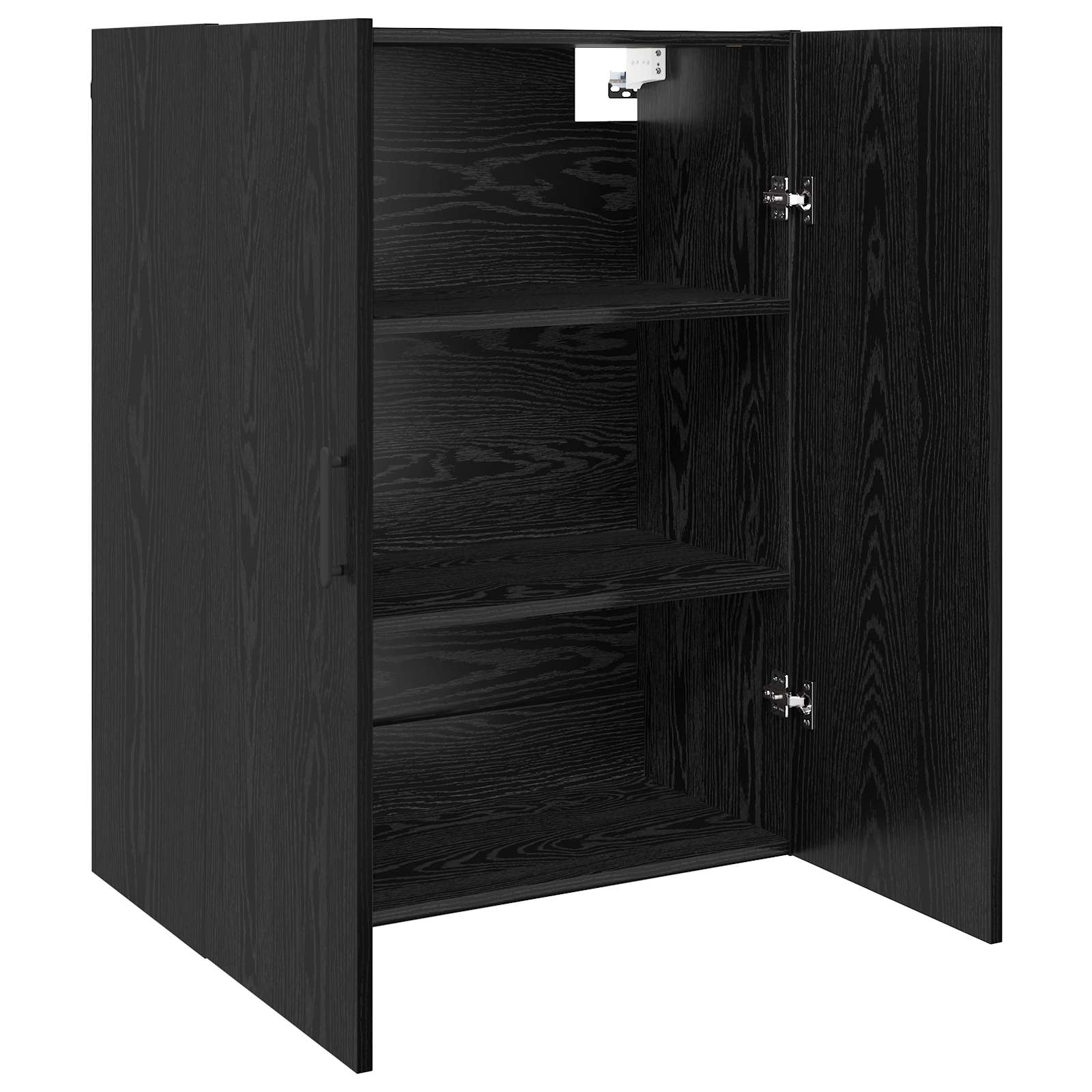 Wandschrank Schwarz Eichen-Optik 69,5 x 34 x 90 cm