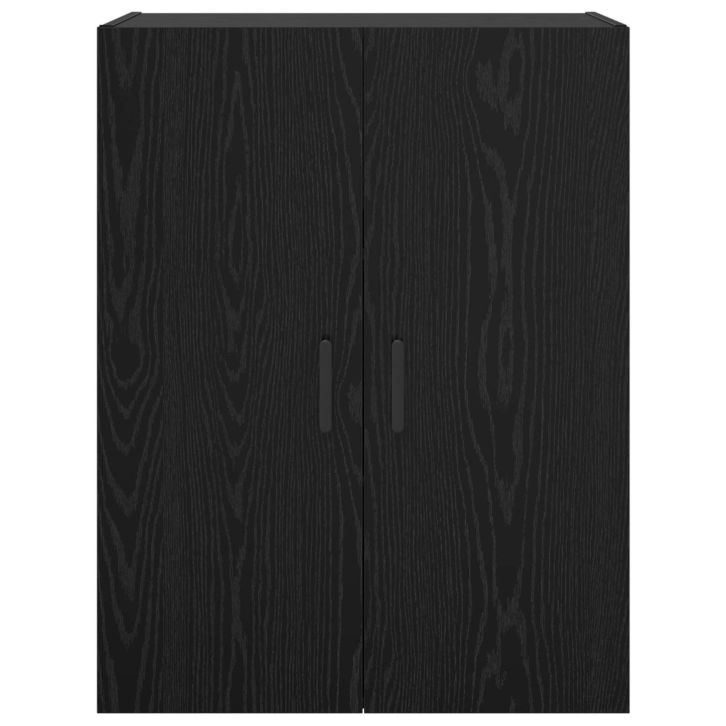 Wandschrank Schwarz Eichen-Optik 69,5 x 34 x 90 cm