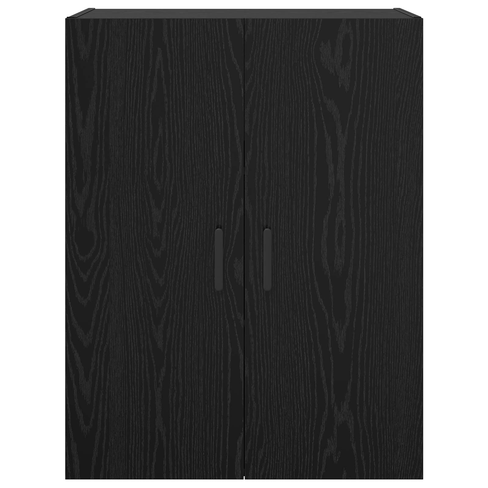 Wandschrank Schwarz Eichen-Optik 69,5 x 34 x 90 cm