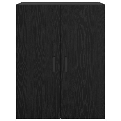 Wandschrank Schwarz Eichen-Optik 69,5 x 34 x 90 cm