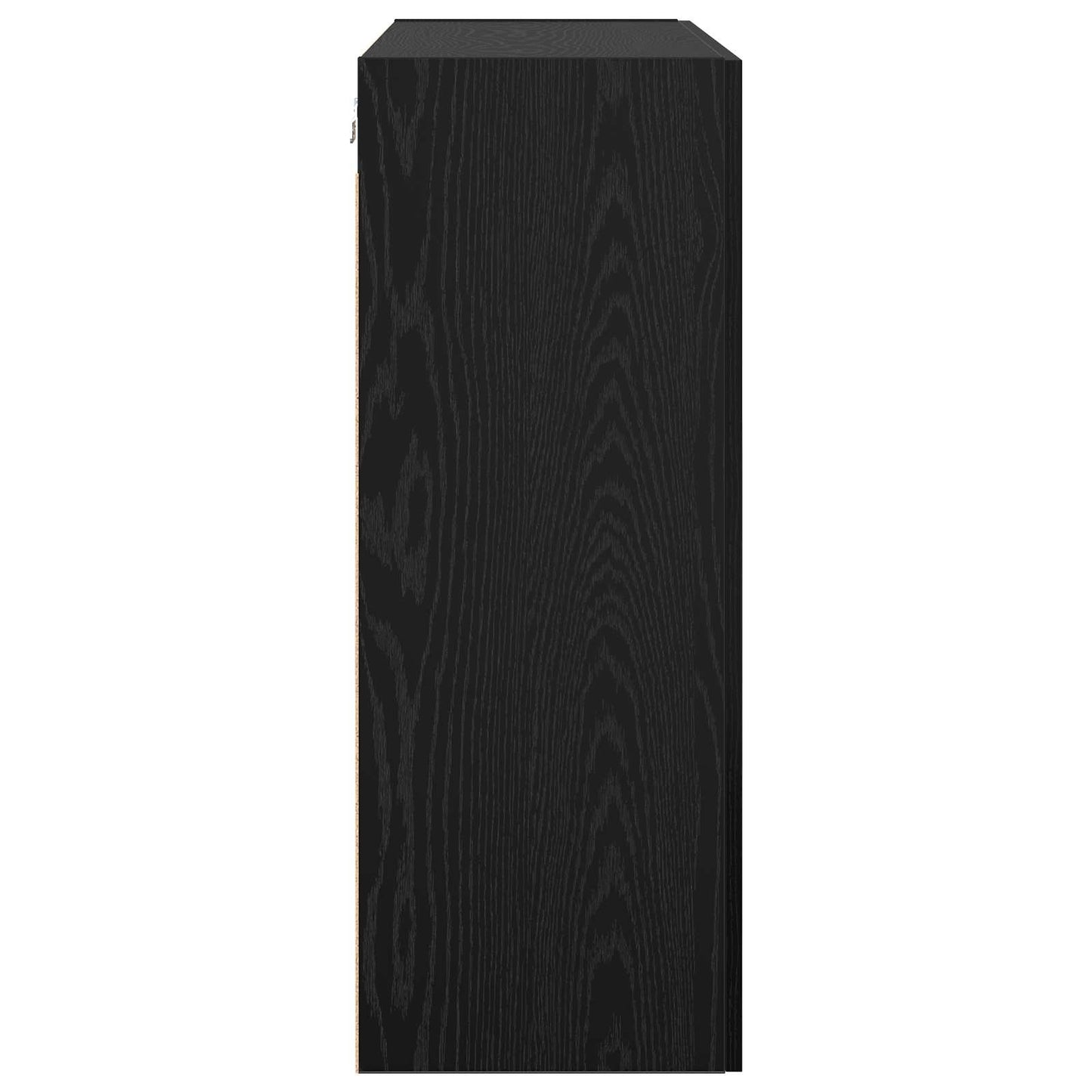 Wandschrank Schwarz Eichen-Optik 69,5 x 34 x 90 cm