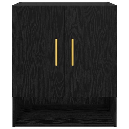 Wandschrank 60 x 31 x 70 cm Holzwerkstoff Schwarz Eichen-Optik