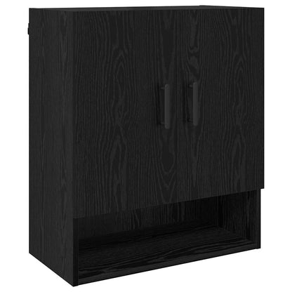 Wandschrank 60 x 31 x 70 cm Holzwerkstoff Schwarz Eichen-Optik