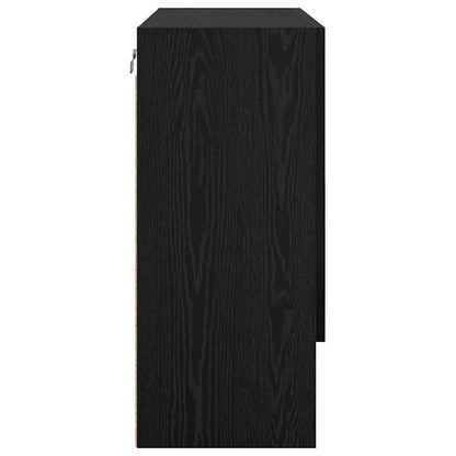 Wandschrank 60 x 31 x 70 cm Holzwerkstoff Schwarz Eichen-Optik