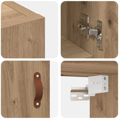 Wandschrank 60 x 31 x 60 cm Holzwerkstoff Artisan-Eiche