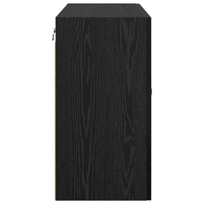 Wandschrank 60 x 31 x 60 cm Holzwerkstoff Schwarz Eichen-Optik