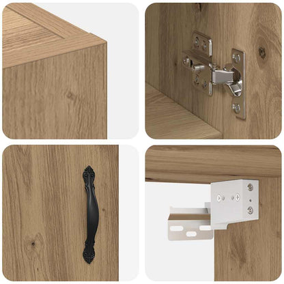 Wandschrank 60 x 31 x 60 cm Holzwerkstoff Artisan-Eiche