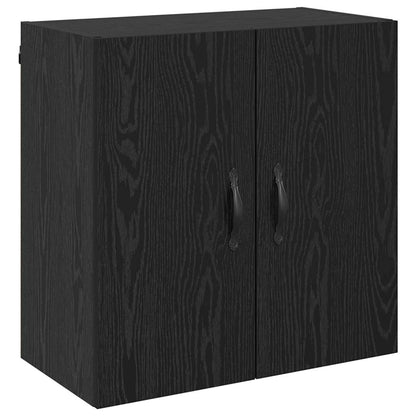 Wandschrank 60 x 31 x 60 cm Holzwerkstoff Schwarz Eichen-Optik