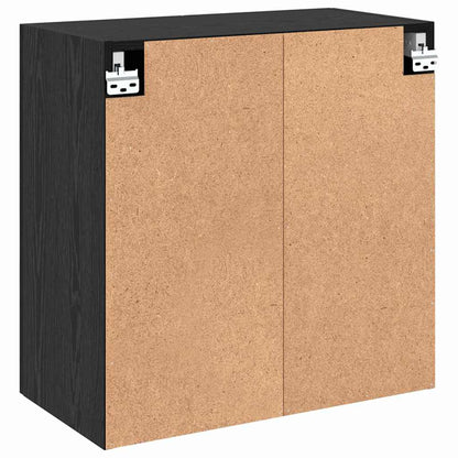 Wandschrank 60 x 31 x 60 cm Holzwerkstoff Schwarz Eichen-Optik