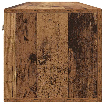 Wandschrank 80 x 36.5 x 35 cm Holzwerkstoff Altholz