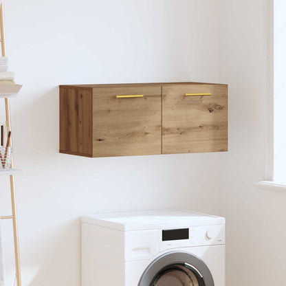 Wandschrank 80 x 36.5 x 35 cm Holzwerkstoff Artisan-Eiche