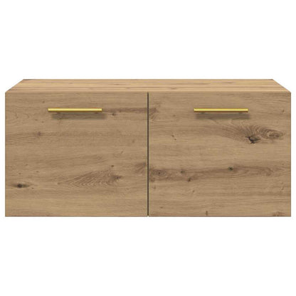 Wandschrank 80 x 36.5 x 35 cm Holzwerkstoff Artisan-Eiche