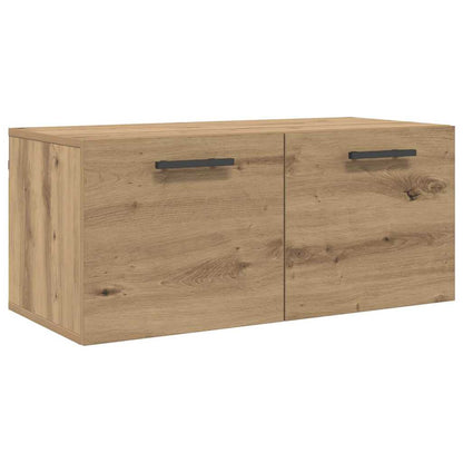 Wandschrank 80 x 36.5 x 35 cm Holzwerkstoff Artisan-Eiche