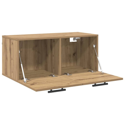 Wandschrank 80 x 36.5 x 35 cm Holzwerkstoff Artisan-Eiche