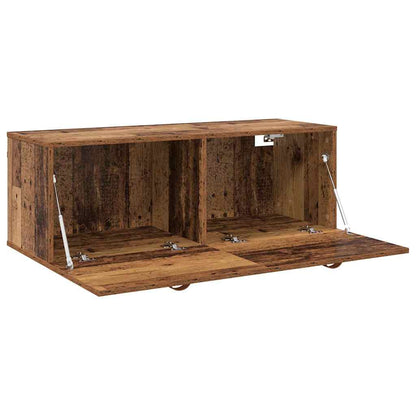 Wandschrank 100 x 36,5 x 35 cm Holzwerkstoff Altholz