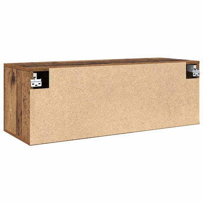 Wandschrank 100 x 36,5 x 35 cm Holzwerkstoff Altholz