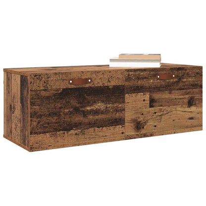 Wandschrank 100 x 36,5 x 35 cm Holzwerkstoff Altholz