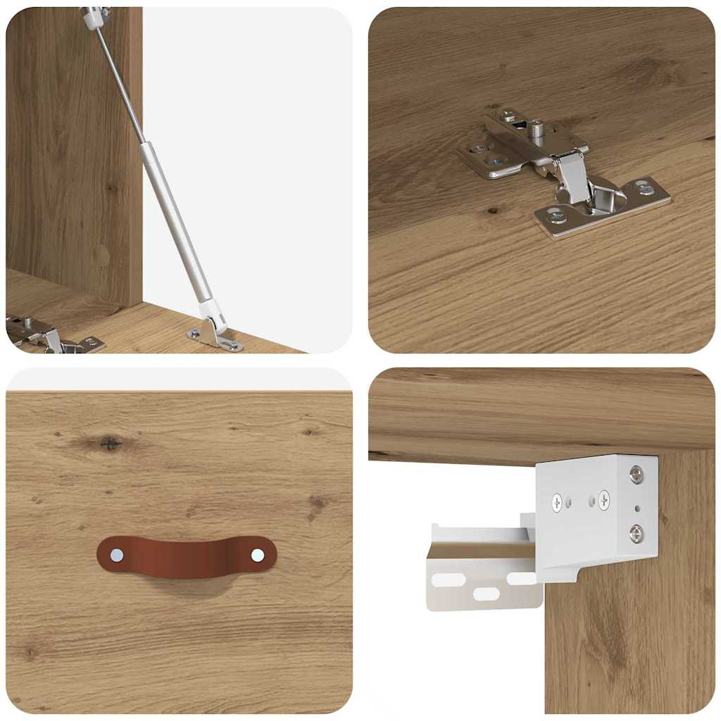 Wandschrank 100 x 36,5 x 35 cm Holzwerkstoff Artisan-Eiche