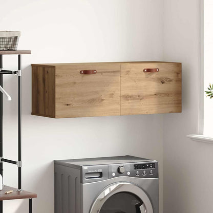 Wandschrank 100 x 36,5 x 35 cm Holzwerkstoff Artisan-Eiche