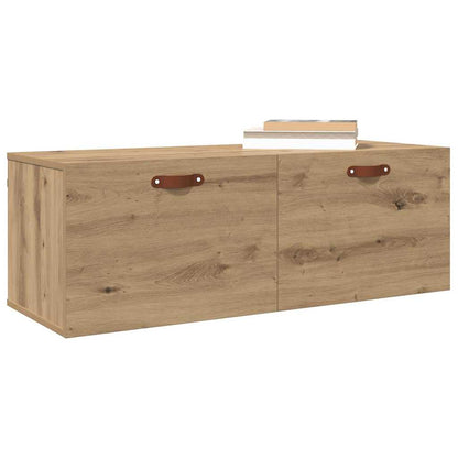 Wandschrank 100 x 36,5 x 35 cm Holzwerkstoff Artisan-Eiche