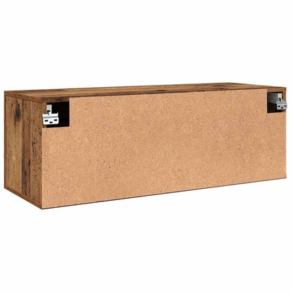 Wandschrank 100 x 36,5 x 35 cm Holzwerkstoff Altholz