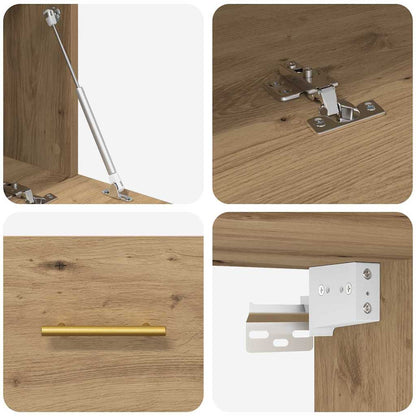 Wandschrank 100 x 36,5 x 35 cm Holzwerkstoff Artisan-Eiche
