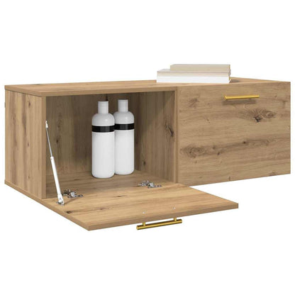 Wandschrank 100 x 36,5 x 35 cm Holzwerkstoff Artisan-Eiche