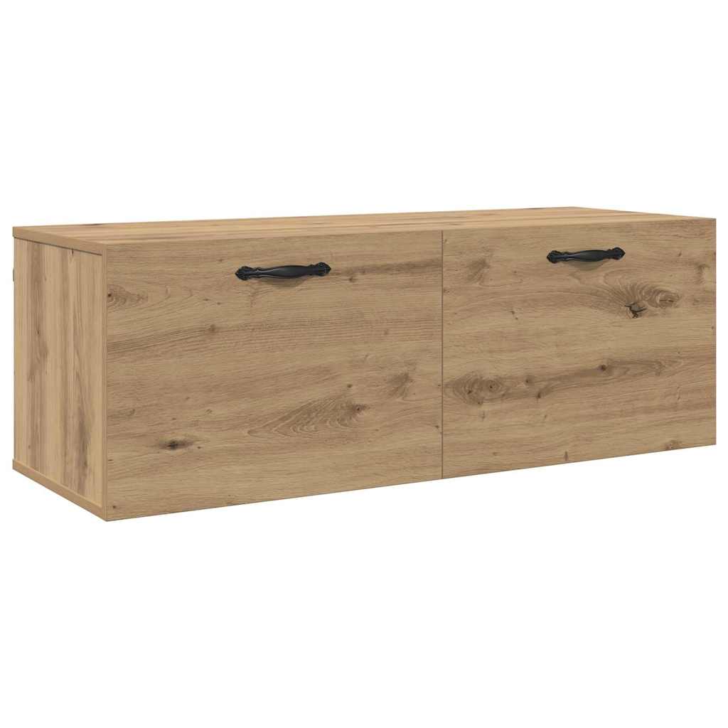 Wandschrank 100 x 36,5 x 35 cm Holzwerkstoff Artisan-Eiche
