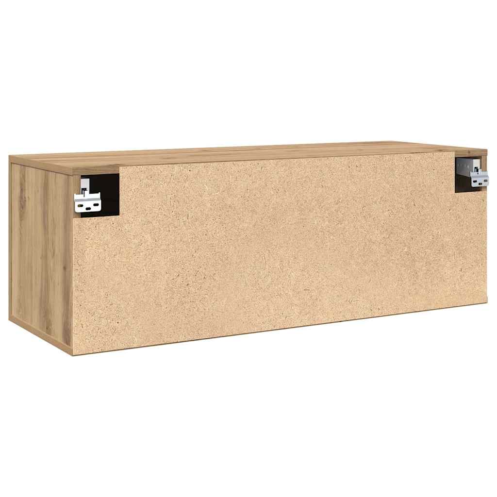 Wandschrank 100 x 36,5 x 35 cm Holzwerkstoff Artisan-Eiche