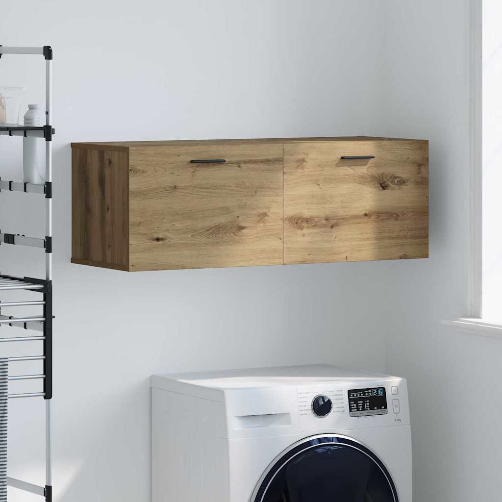 Wandschrank 100 x 36,5 x 35 cm Holzwerkstoff Artisan-Eiche