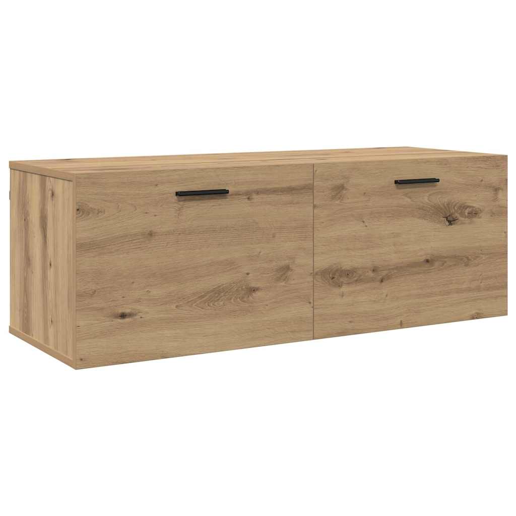Wandschrank 100 x 36,5 x 35 cm Holzwerkstoff Artisan-Eiche
