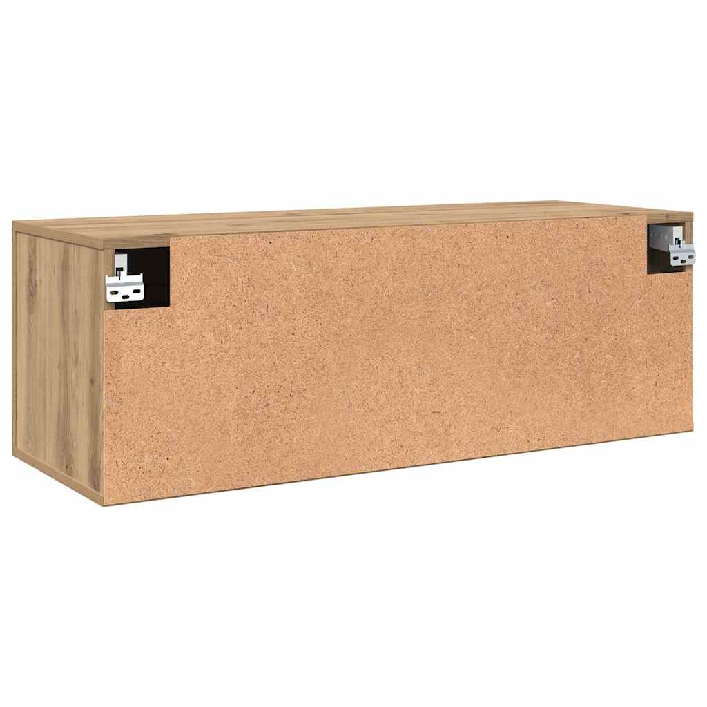 Wandschrank 100 x 36,5 x 35 cm Holzwerkstoff Artisan-Eiche