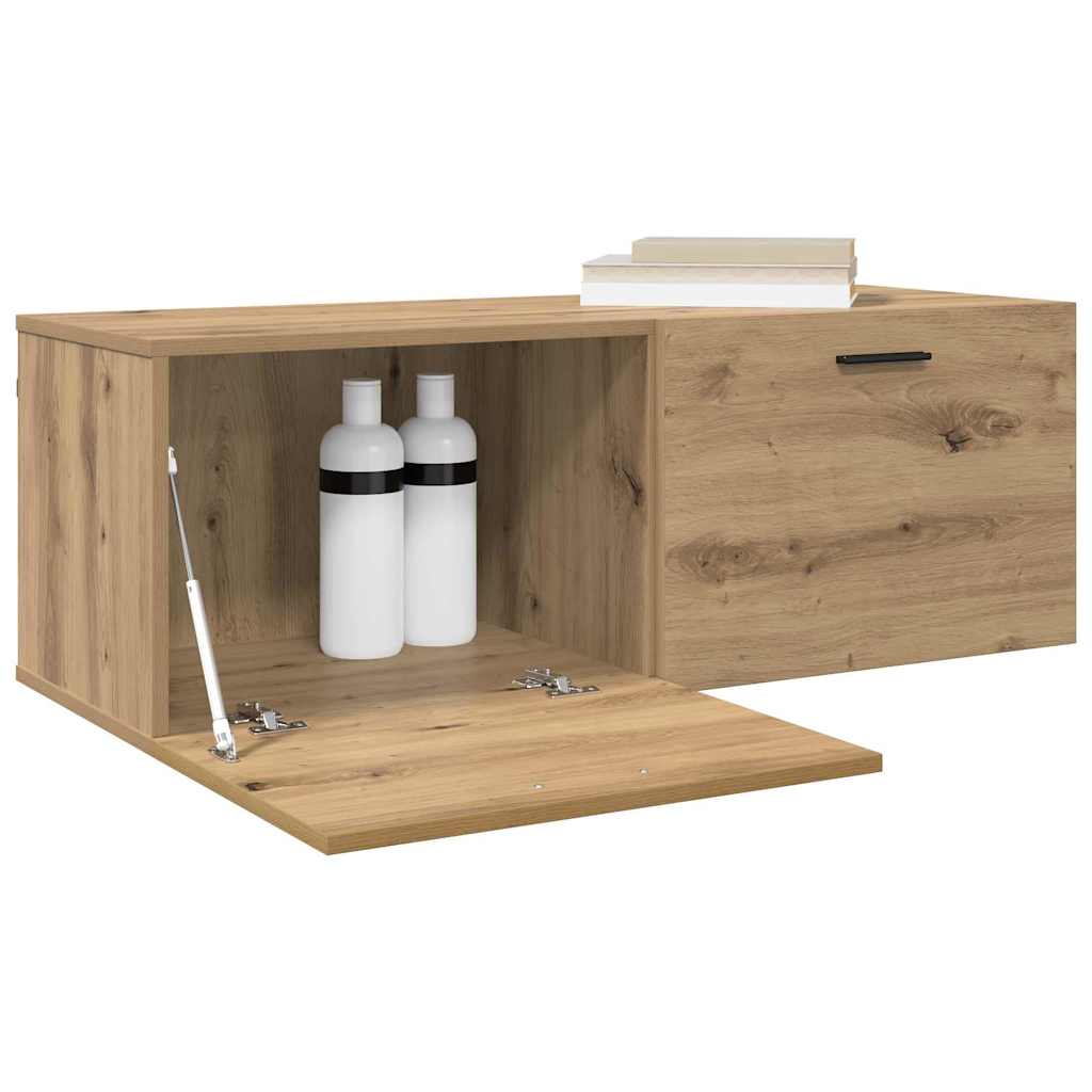 Wandschrank 100 x 36,5 x 35 cm Holzwerkstoff Artisan-Eiche