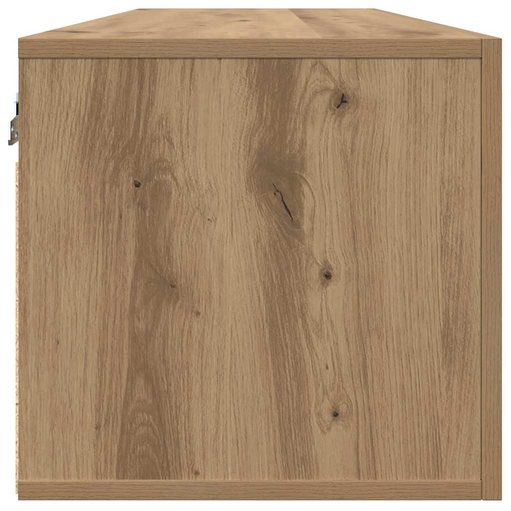 Wandschrank 100 x 36,5 x 35 cm Holzwerkstoff Artisan-Eiche