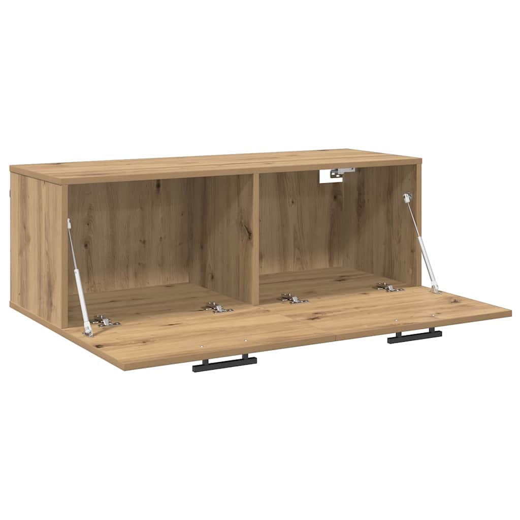 Wandschrank 100 x 36,5 x 35 cm Holzwerkstoff Artisan-Eiche