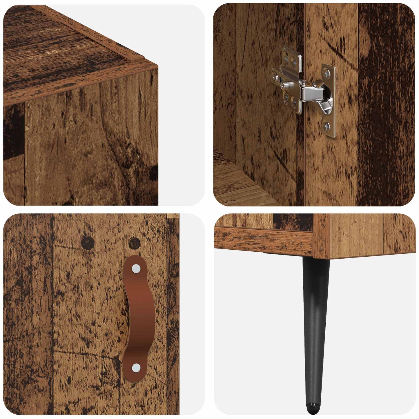 Sideboard Altholz 89,5 x 34 x 80 cm Holzwerkstoff