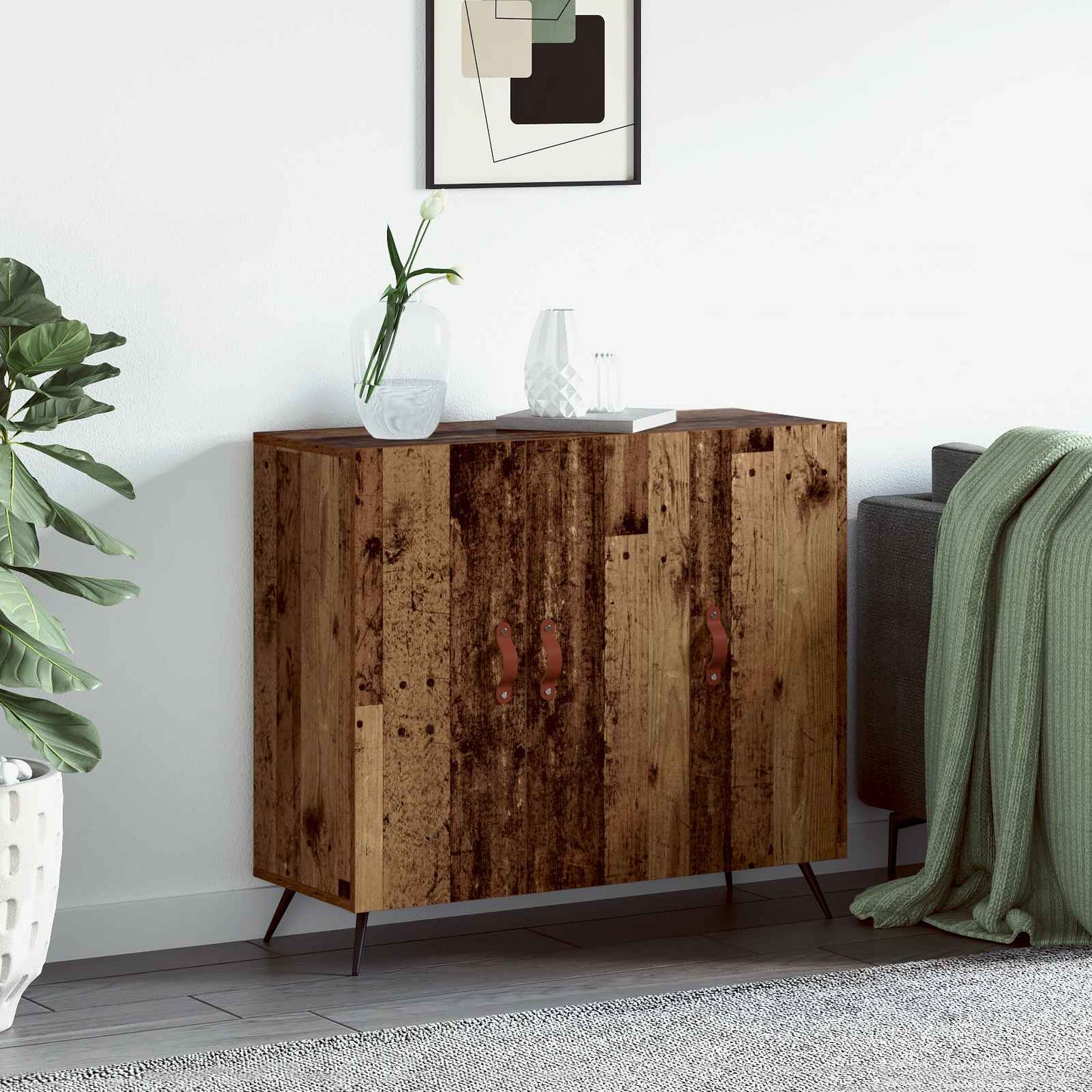 Sideboard Altholz 89,5 x 34 x 80 cm Holzwerkstoff