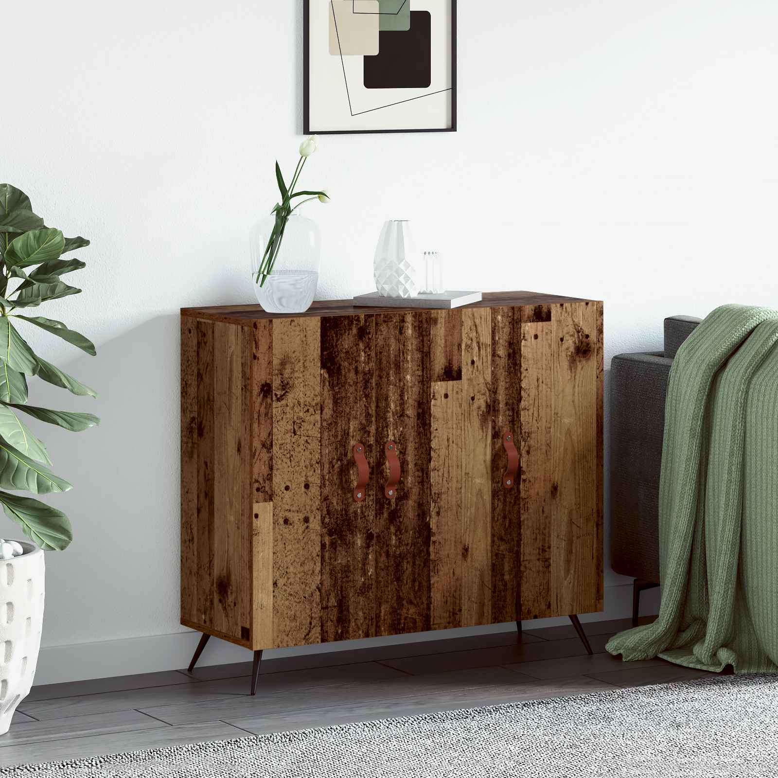 Sideboard Altholz 89,5 x 34 x 80 cm Holzwerkstoff
