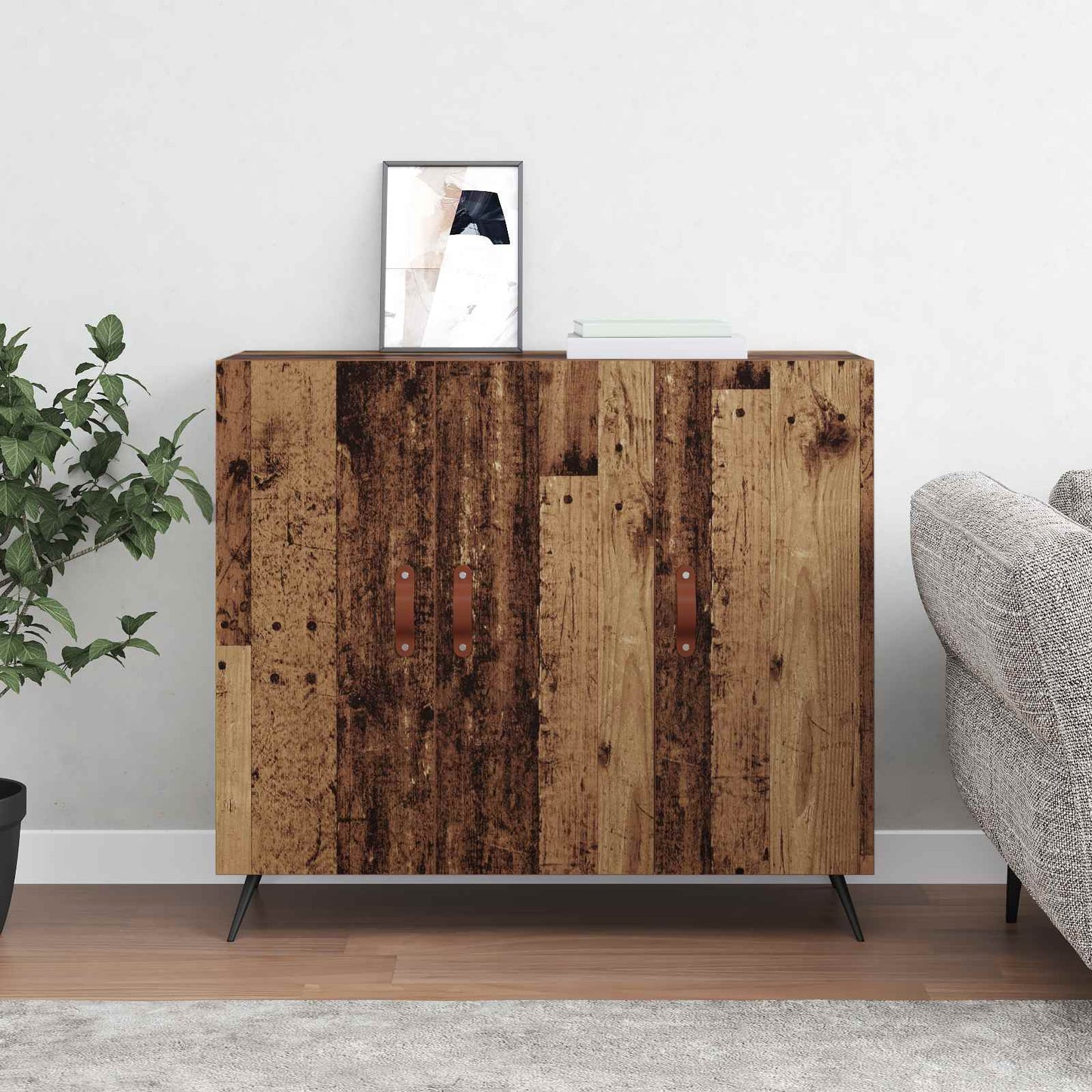 Sideboard Altholz 89,5 x 34 x 80 cm Holzwerkstoff