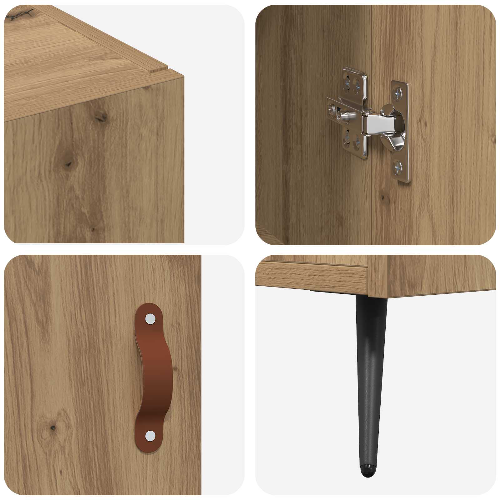 Sideboard Artisan-Eiche 89,5 x 34 x 80 cm Holzwerkstoff