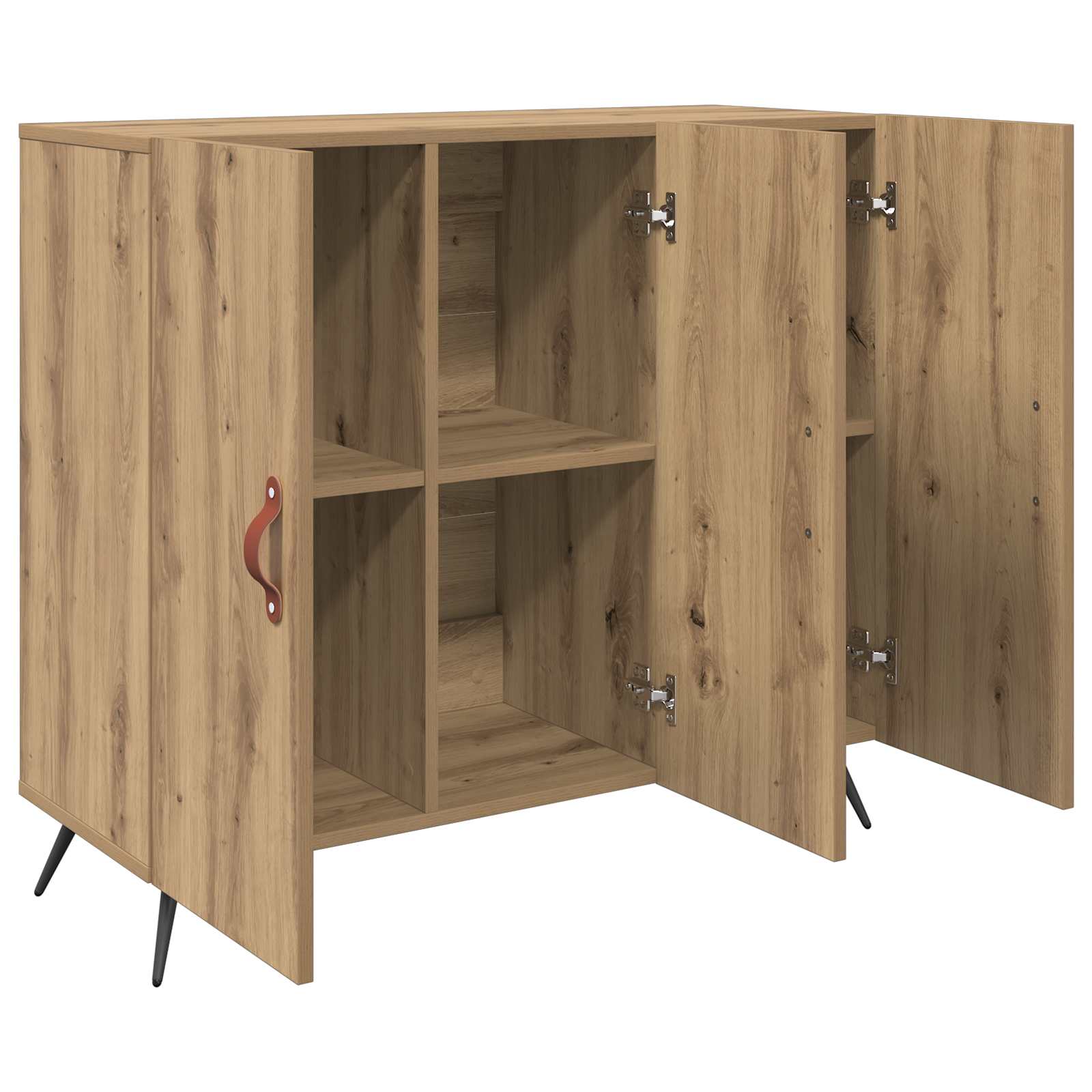 Sideboard Artisan-Eiche 89,5 x 34 x 80 cm Holzwerkstoff