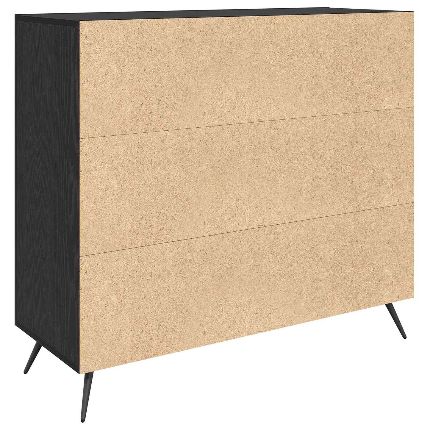 Sideboard Schwarz Eichen-Optik 89,5 x 34 x 80 cm Holzwerkstoff