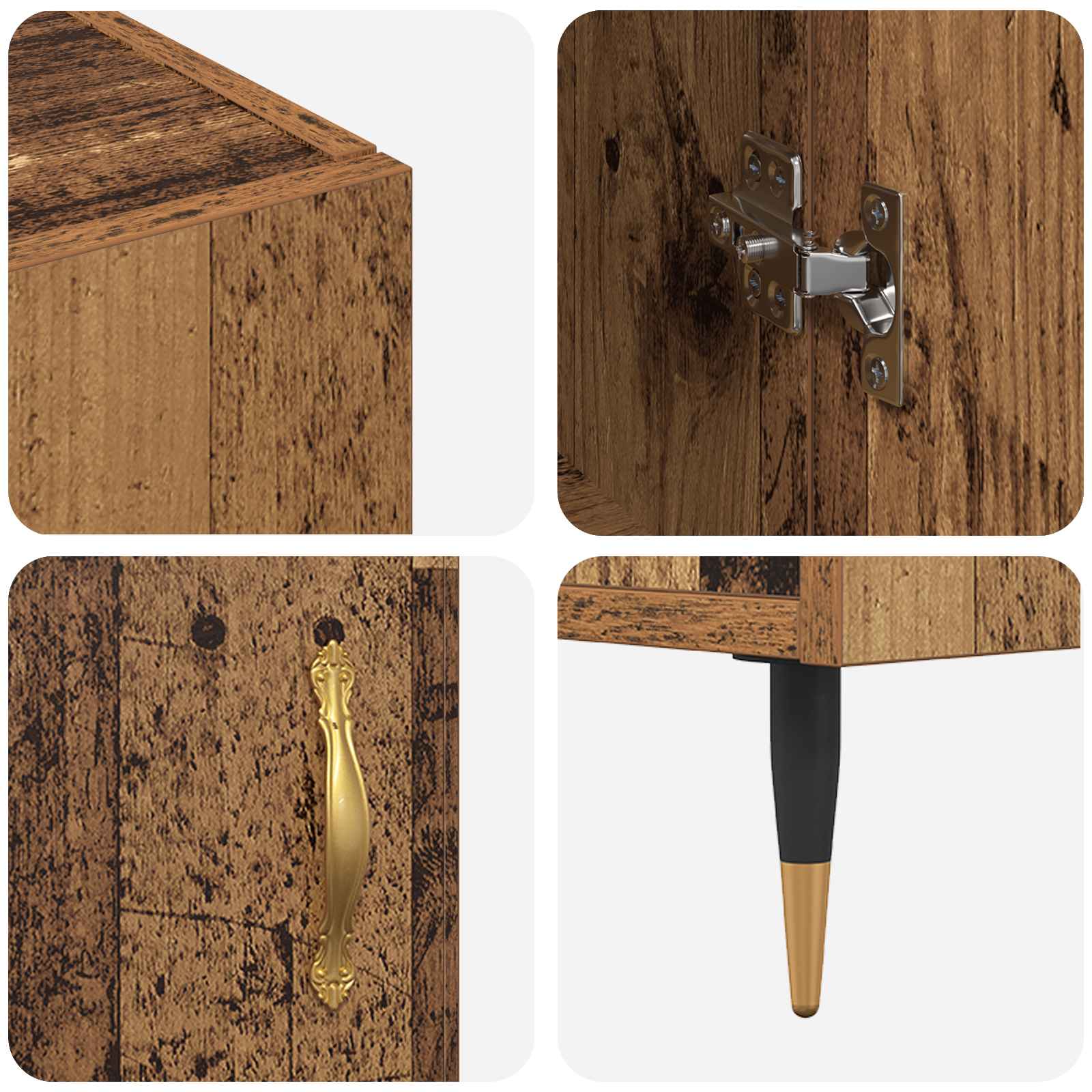 Sideboard Altholz 90 x 34 x 80 cm Holzwerkstoff