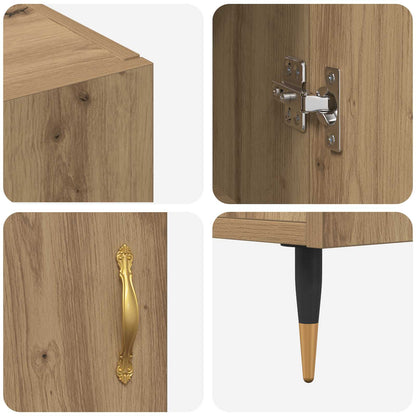 Sideboard Artisan-Eiche 90 x 34 x 80 cm Holzwerkstoff