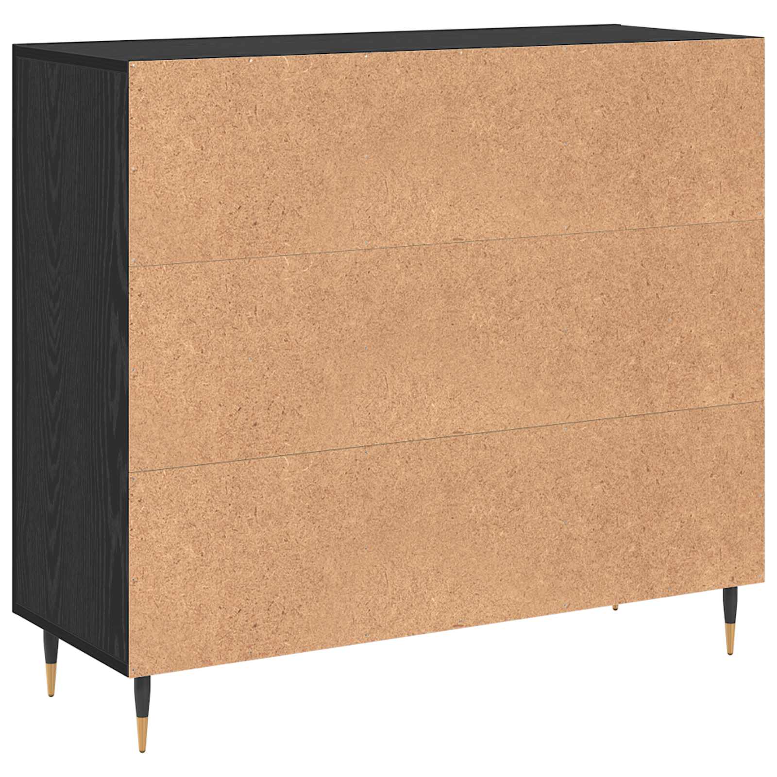 Sideboard Schwarz Eichen-Optik 90 x 34 x 80 cm Holzwerkstoff
