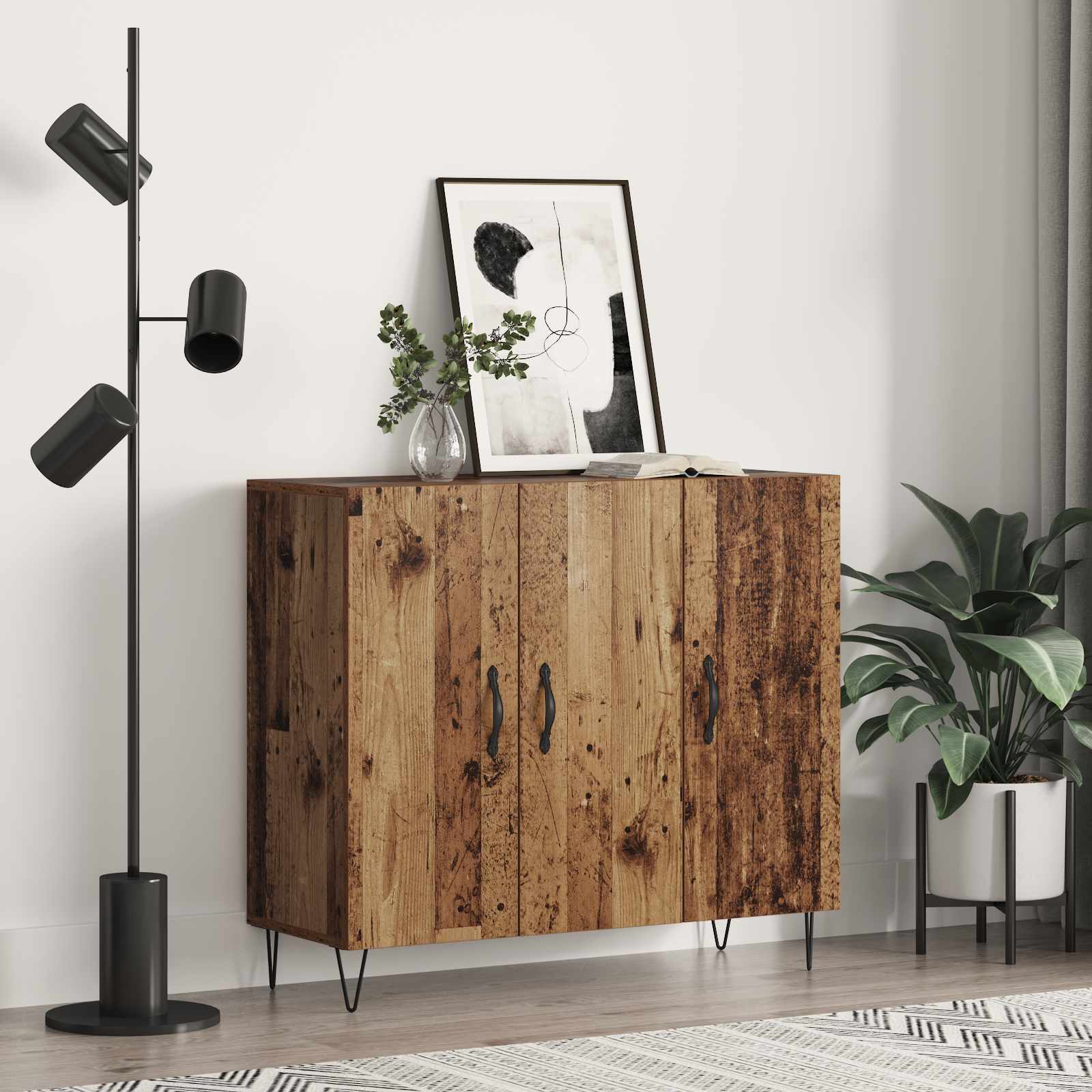 Sideboard Altholz 90 x 32,5 x 80 cm Holzwerkstoff